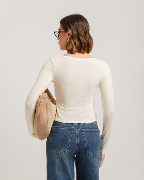 Cardigan aderente con bottoni - H13312