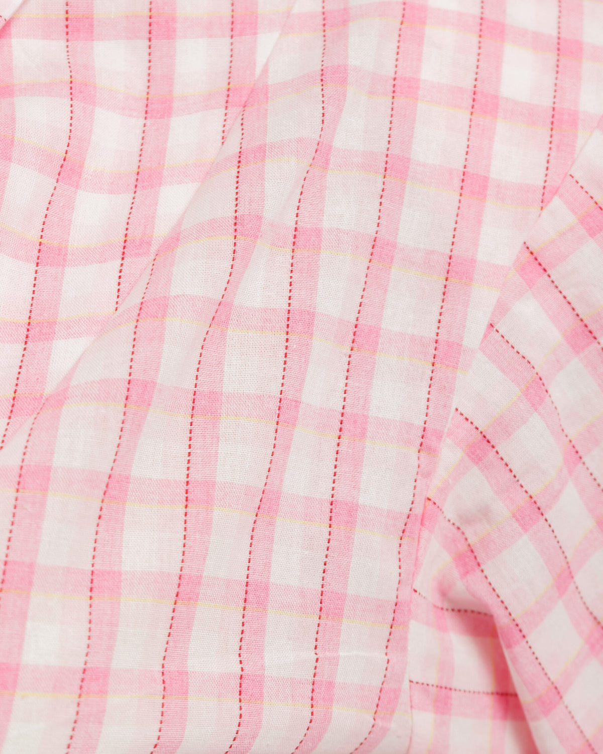 Camicia sagomata a quadri ROSA - H13587