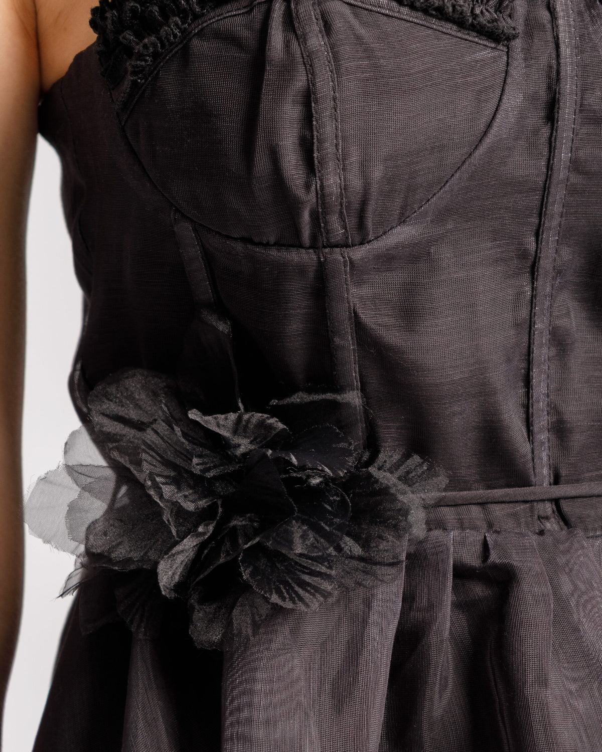 Abito lungo con coppe NERO - R105036