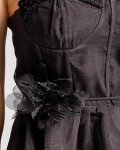 Abito lungo con coppe NERO - R105036