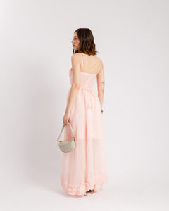 Abito lungo con coppe ROSA - R105036