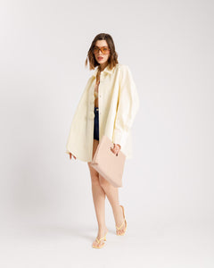 Camicia in cotone a righe GIALLA- H15565