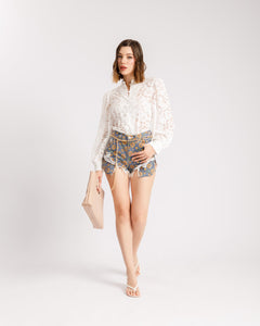 Shorts denim flower - PJ15266