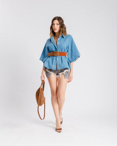 Camicia in denim BLU - BS9572