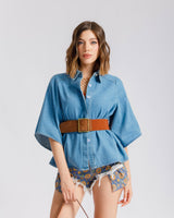 Camicia in denim BLU - BS9572
