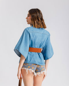 Camicia in denim BLU - BS9572
