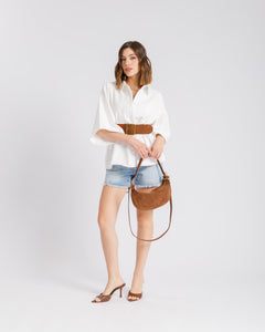 Camicia in denim BIANCA- BS9572