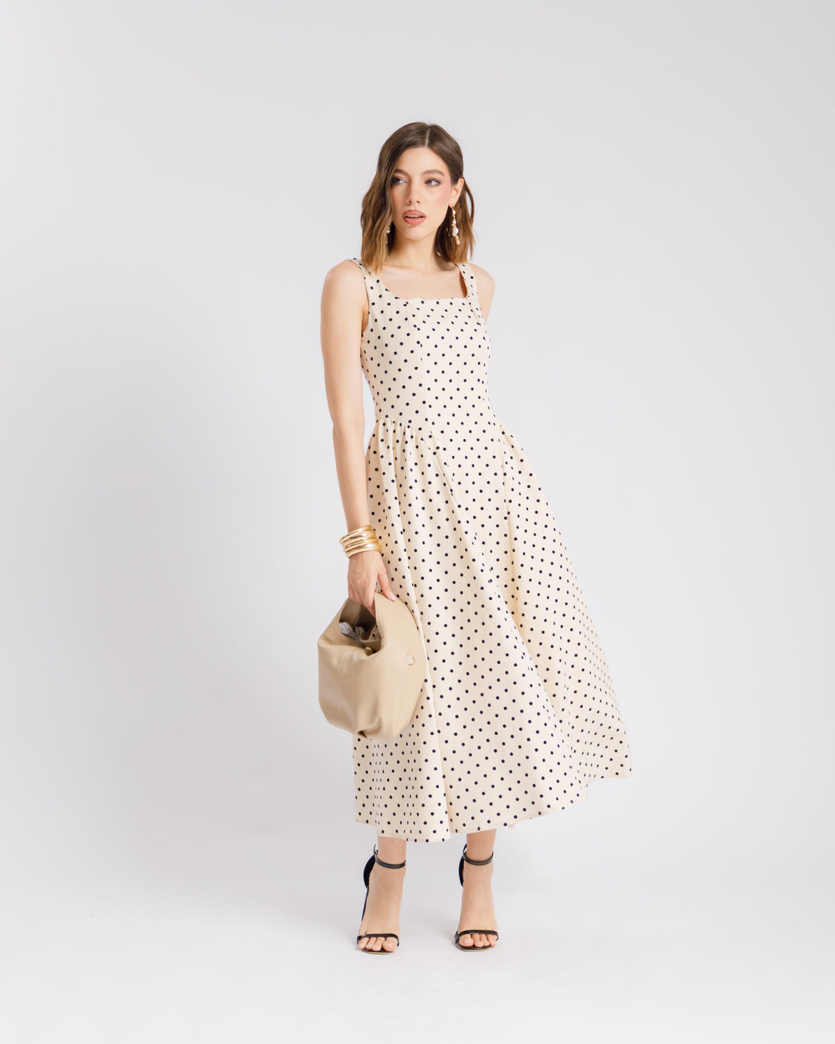 Abito midi a pois - JM88610