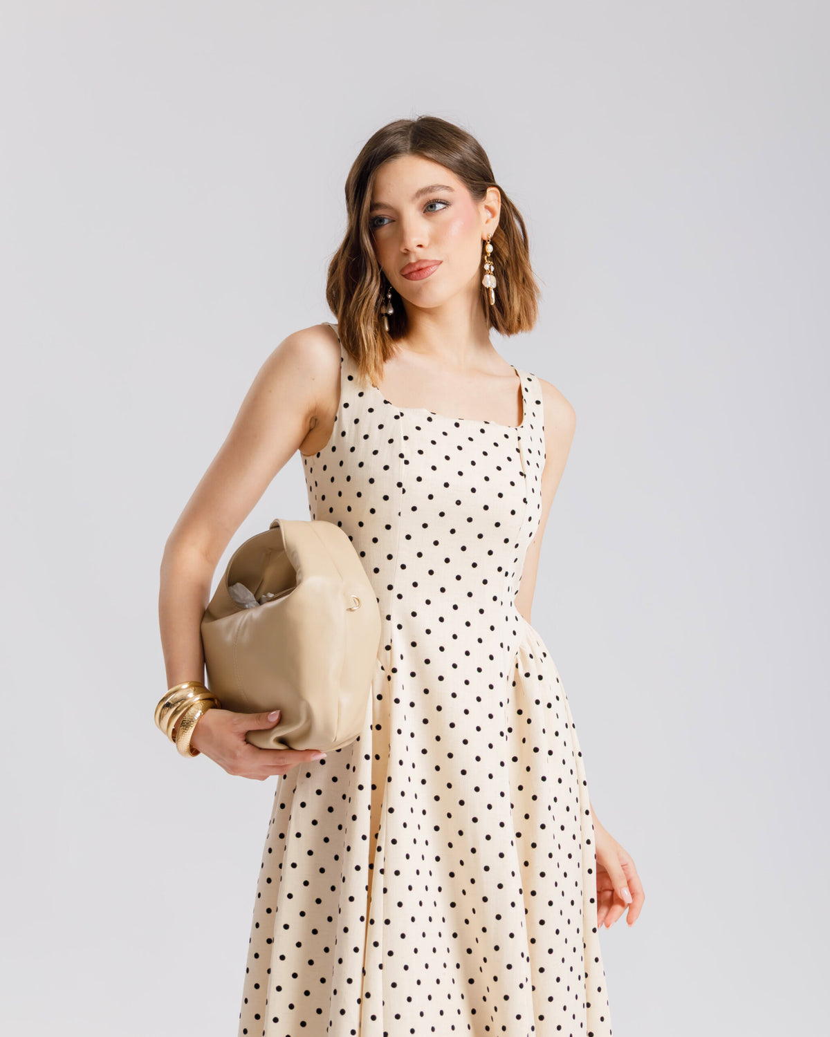 Abito midi a pois - JM88610