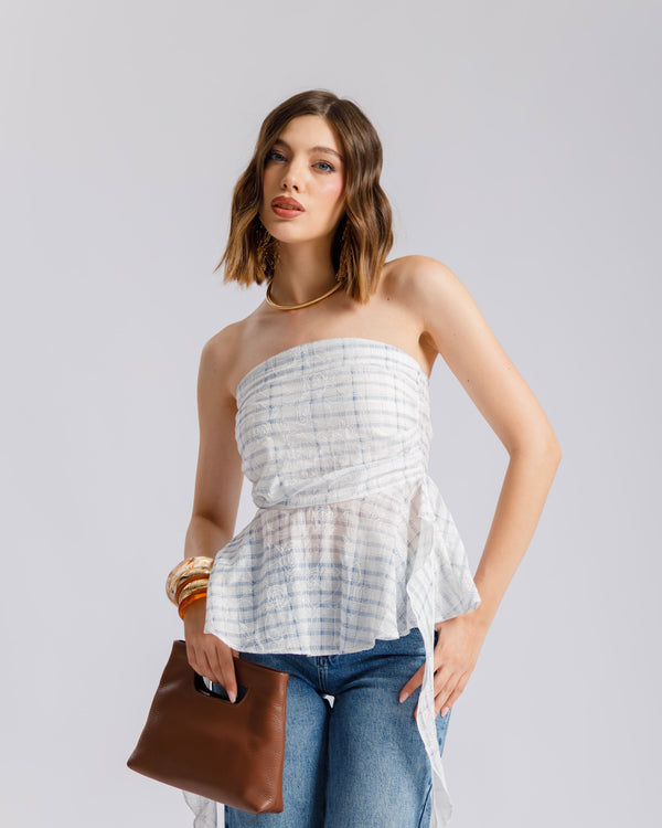 Top a fascia con ricami - JM22712