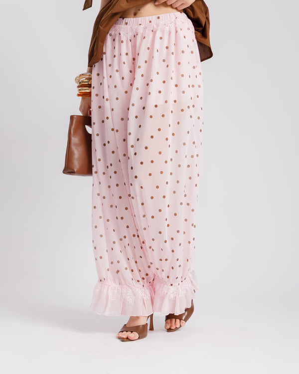 Pantaloni morbidi a pois - U70619
