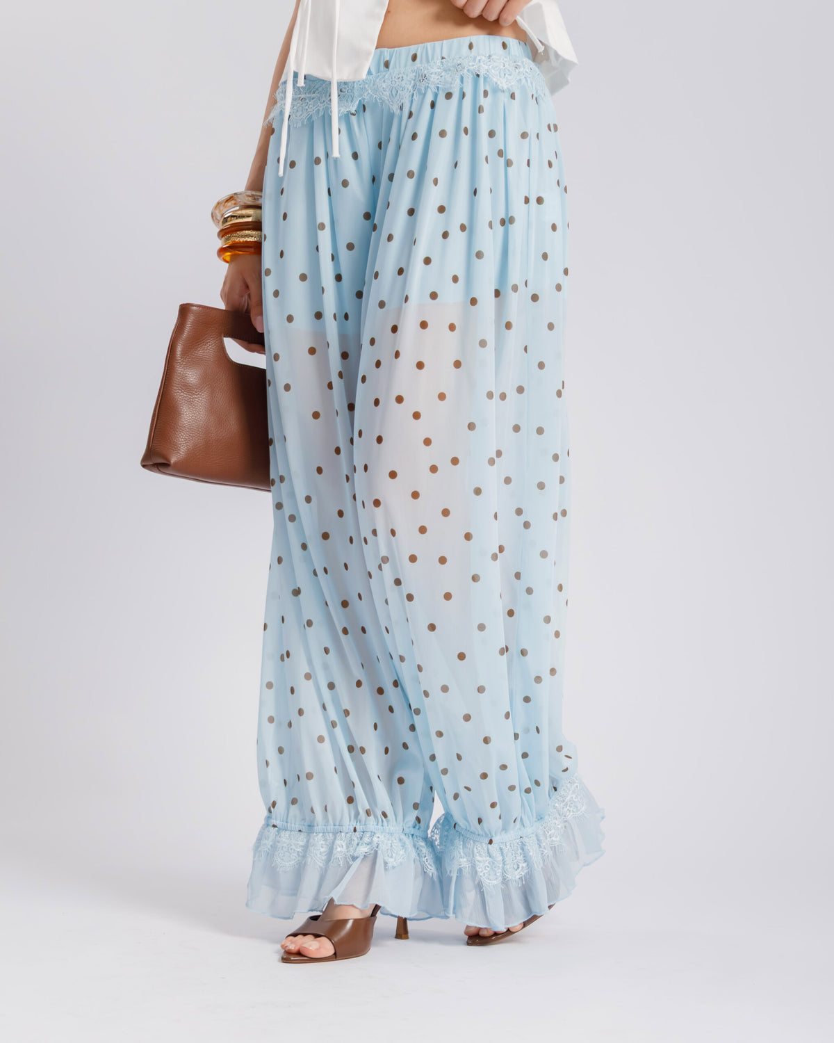 Pantaloni morbidi a pois - U70619
