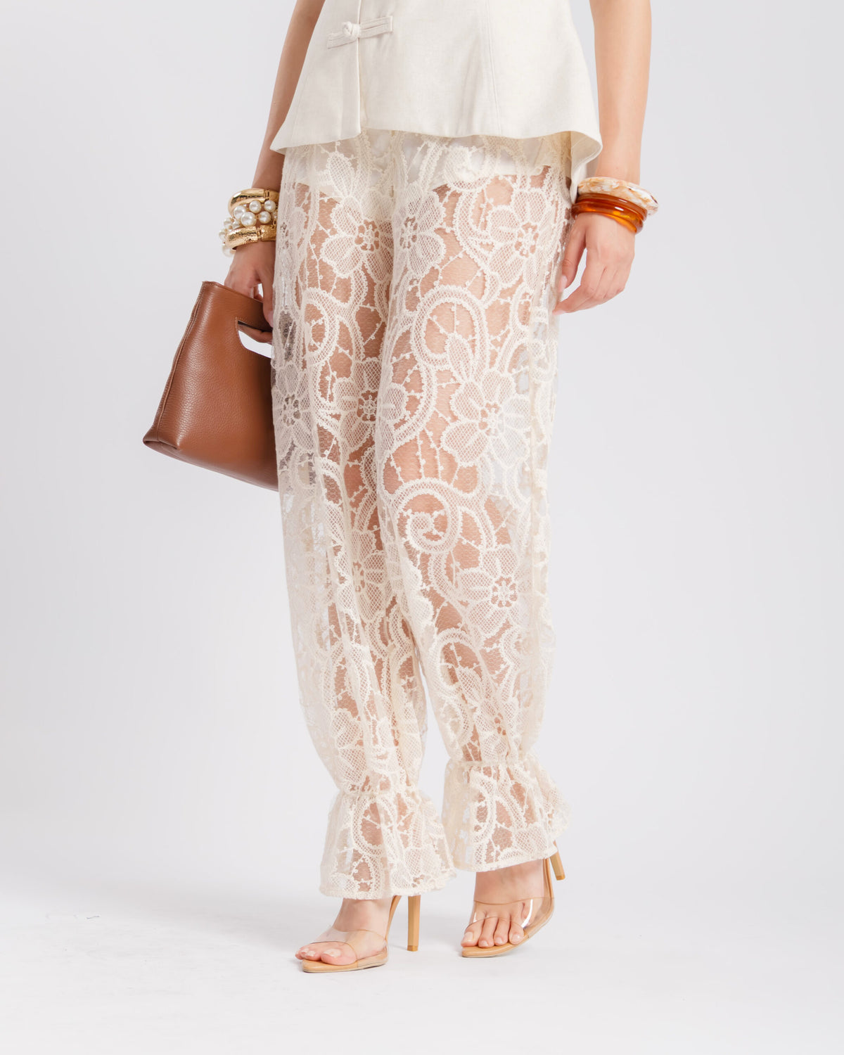 Pantaloni ballon in pizzo - U27637