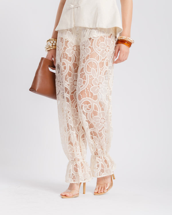 Pantaloni ballon in pizzo - U27637