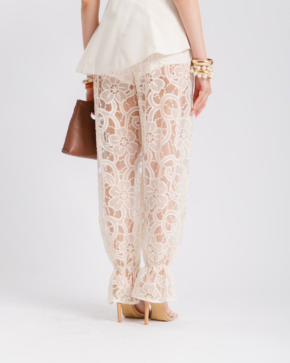 Pantaloni ballon in pizzo - U27637