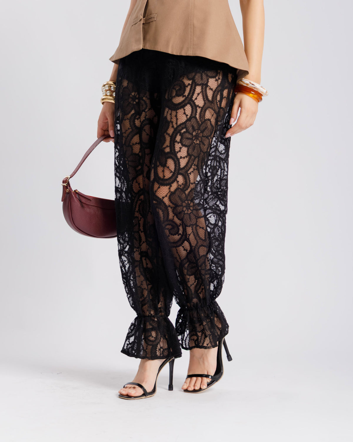 Pantaloni ballon in pizzo - U27637