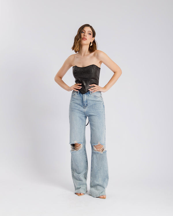 Corsetto in finta pelle - JM22807