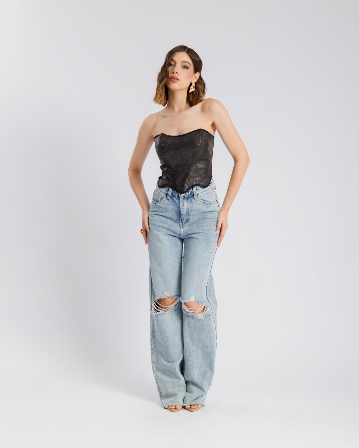 Corsetto in finta pelle - JM22807