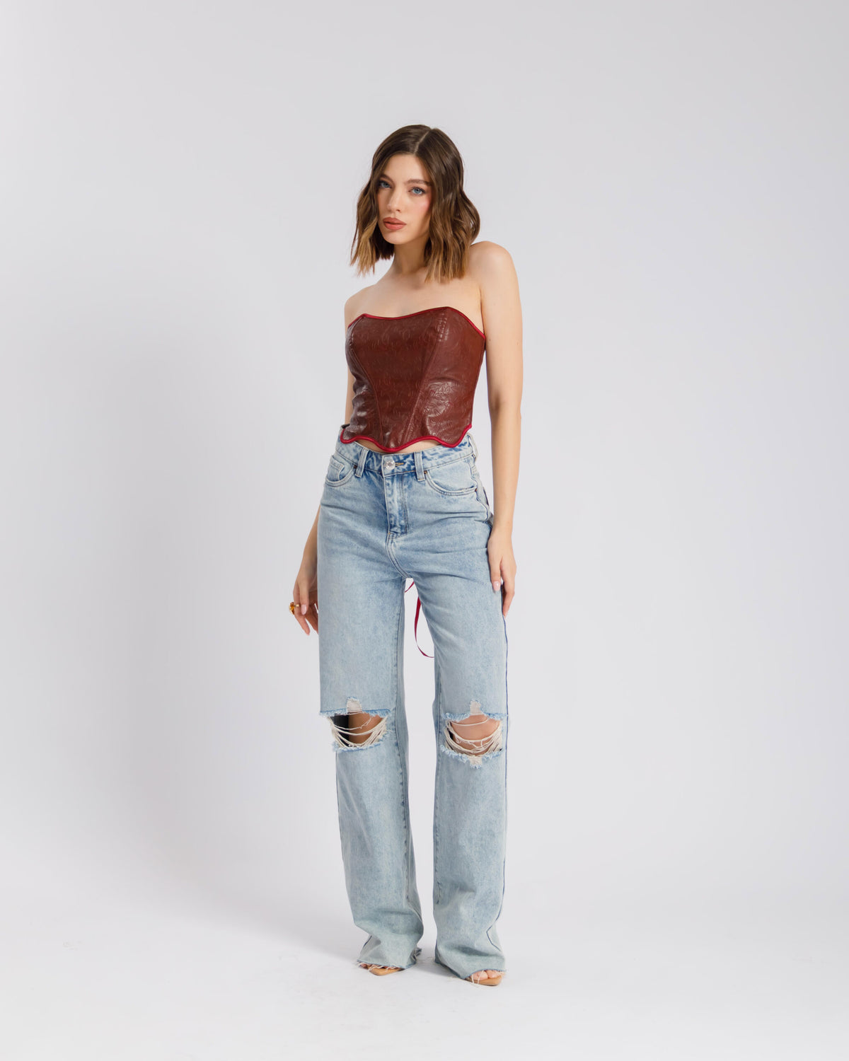 Corsetto in finta pelle - JM22807