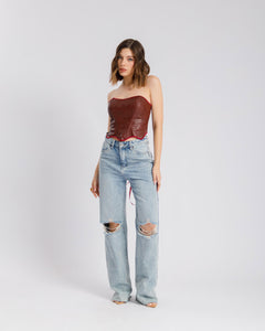 Corsetto in finta pelle - JM22807