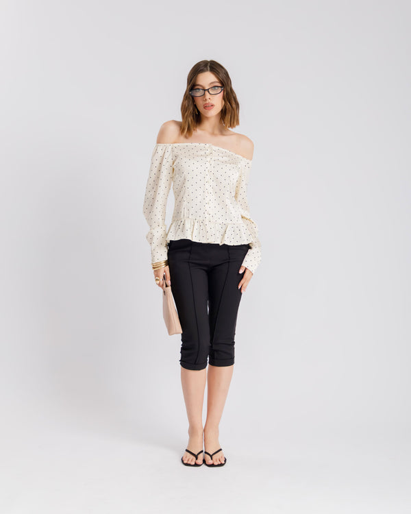 Camicia con scollo a pois - U27568