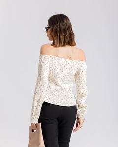 Camicia con scollo a pois - U27568