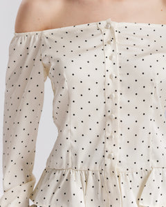 Camicia con scollo a pois - U27568