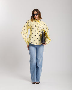 Camicia in cotone con cuori - H13782