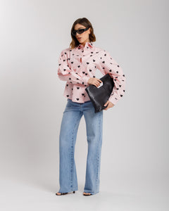 Camicia in cotone con cuori - H13782