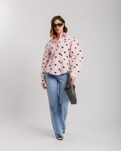Camicia in cotone con cuori - H13782
