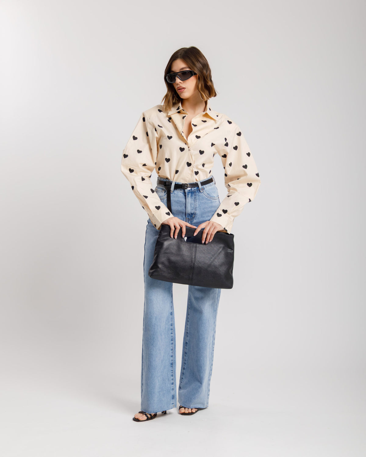 Jeans wide leg blu - 8672