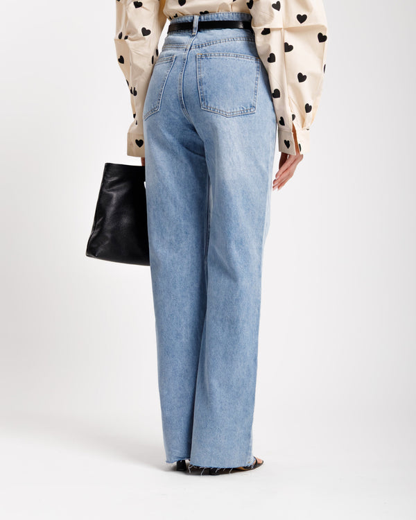 Jeans wide leg blu - 8672