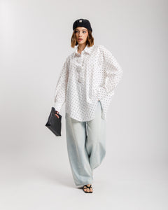 Camicia in cotone micro cuori - H13898