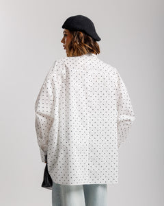 Camicia in cotone micro cuori - H13898