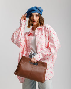 Camicia in cotone micro cuori - H13898