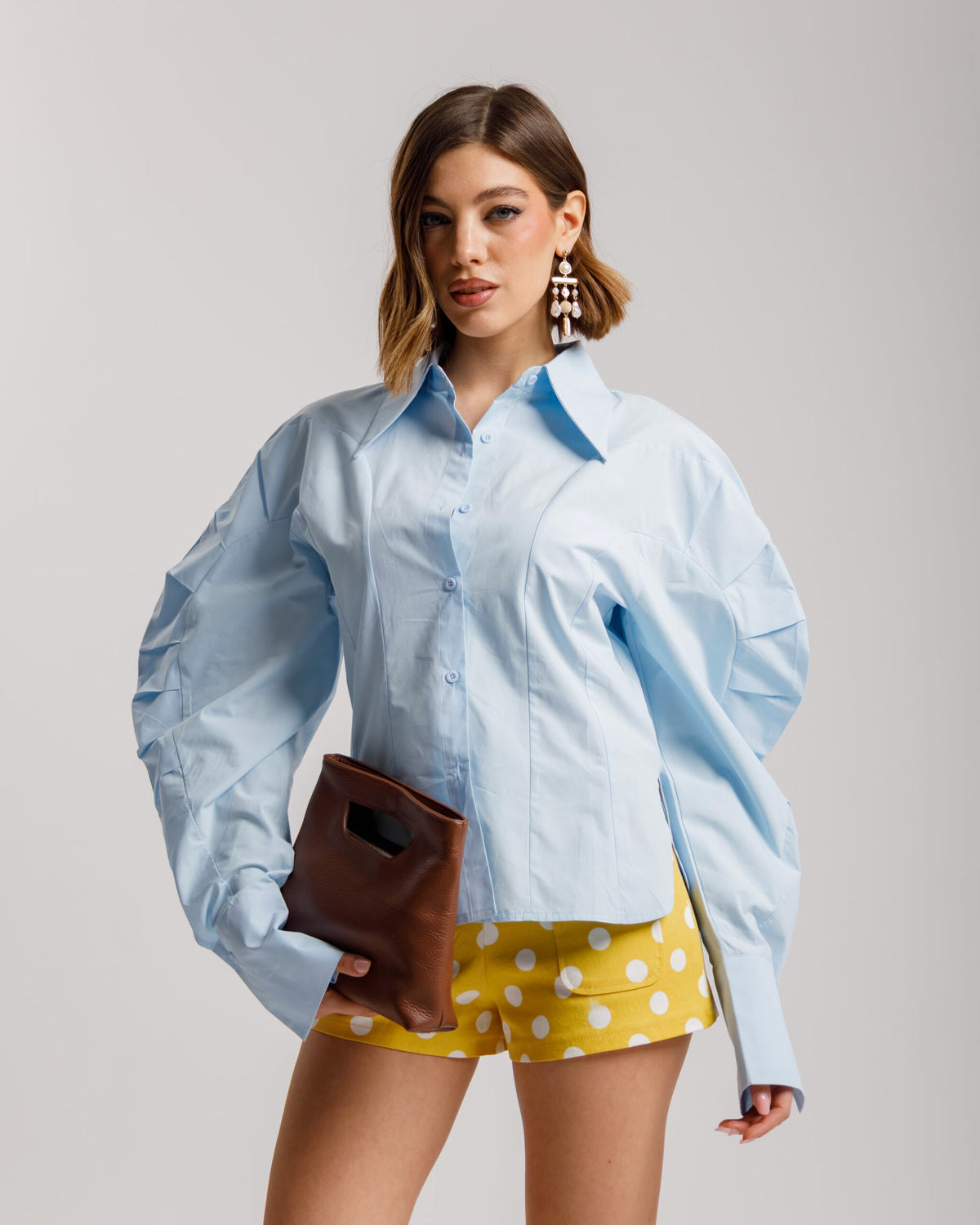 Camicia volume in cotone - H13575