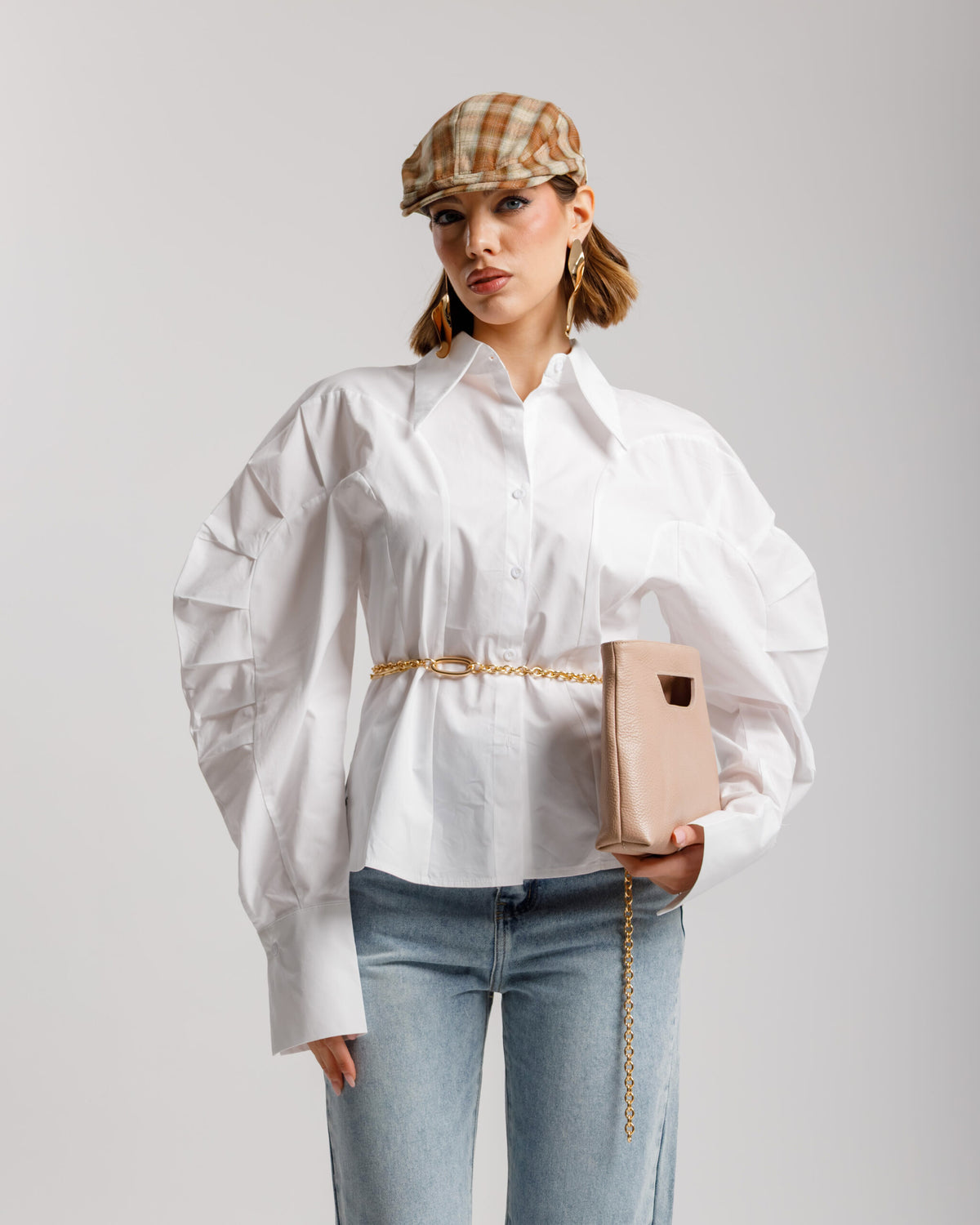 Camicia volume in cotone - H13575