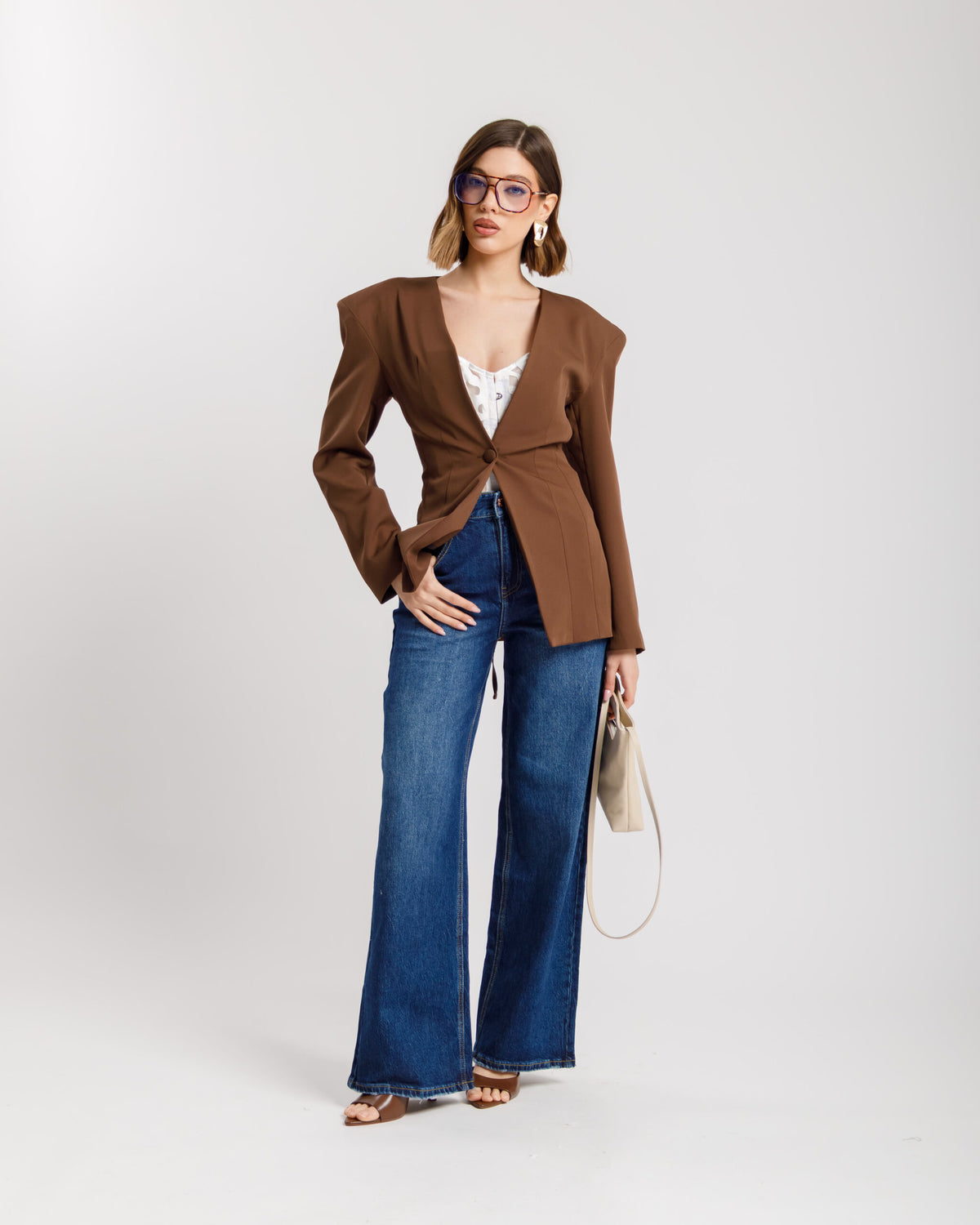 Jeans vita media palazzo - H5198