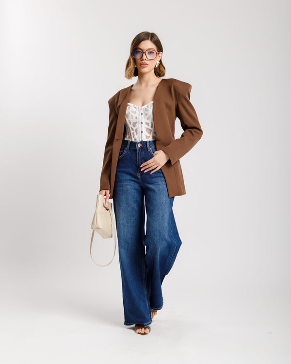 Jeans vita media palazzo - H5198