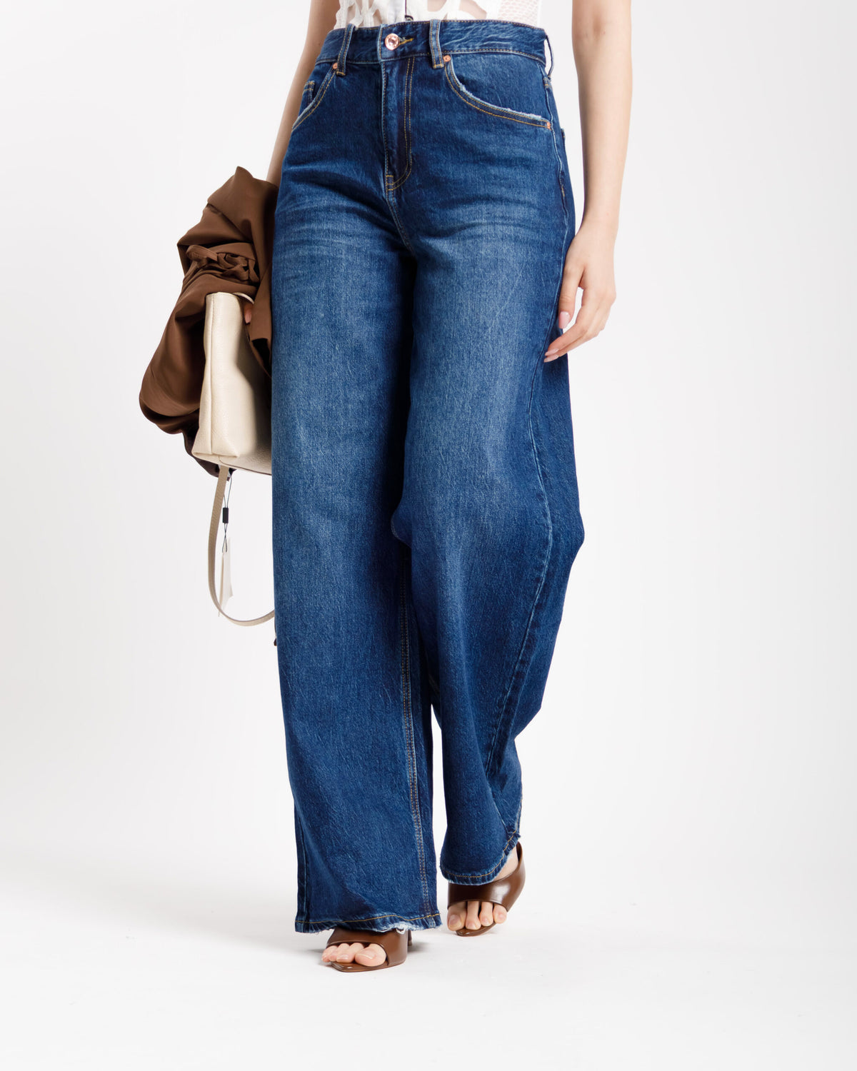 Jeans vita media palazzo - H5198