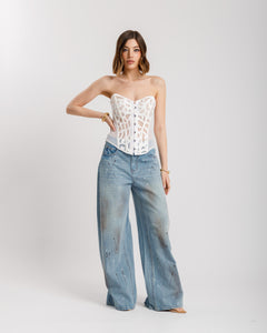 Jeans baggy paint - P13512
