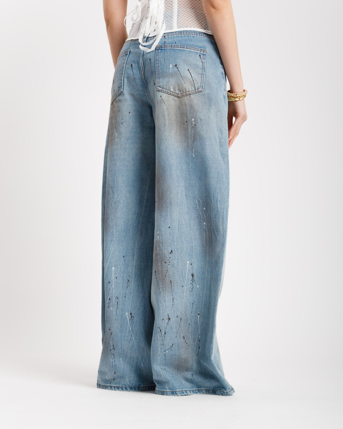 Jeans baggy paint - P13512