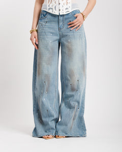 Jeans baggy paint - P13512