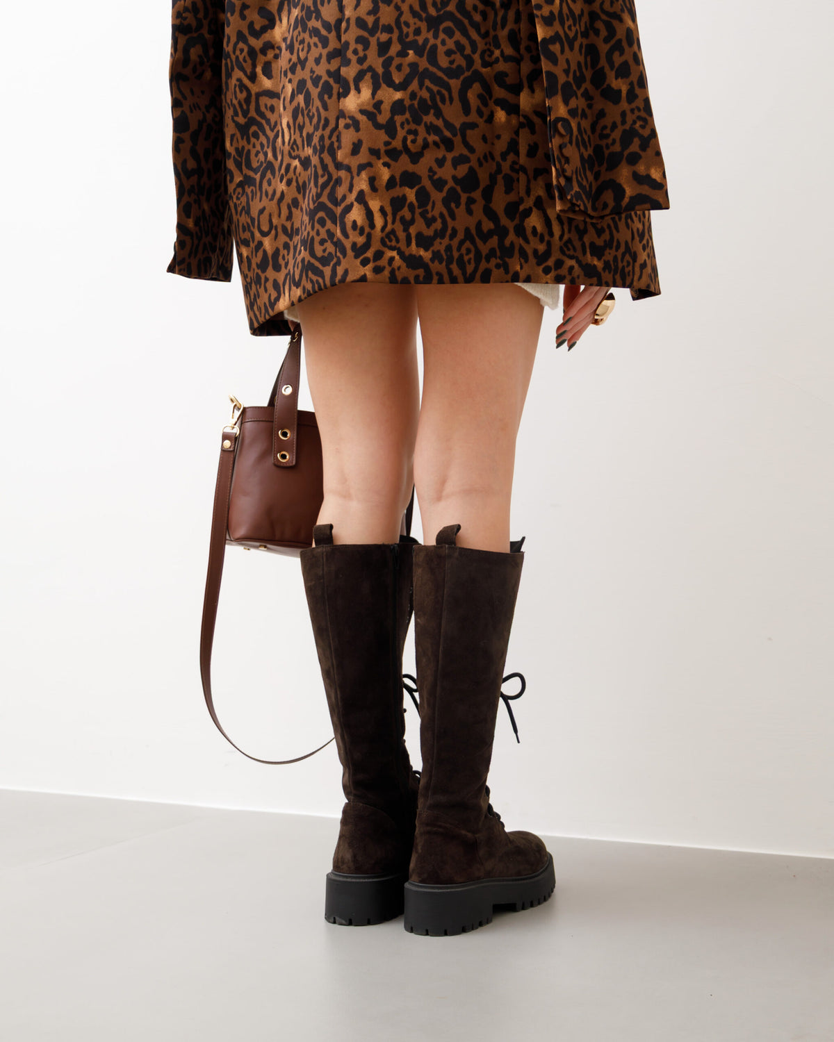 Anfibi alti in suede TESTA DI MORO - 30032