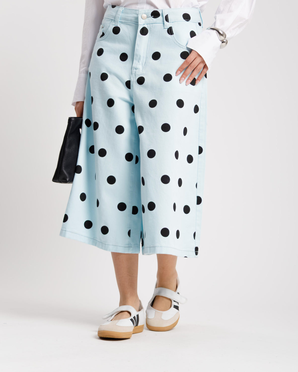 Bermuda in denim pois - P13735