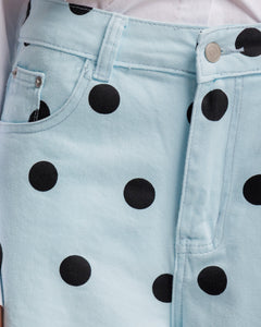 Bermuda in denim pois - P13735