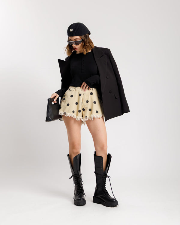 Shorts in denim a pois - PJ13819