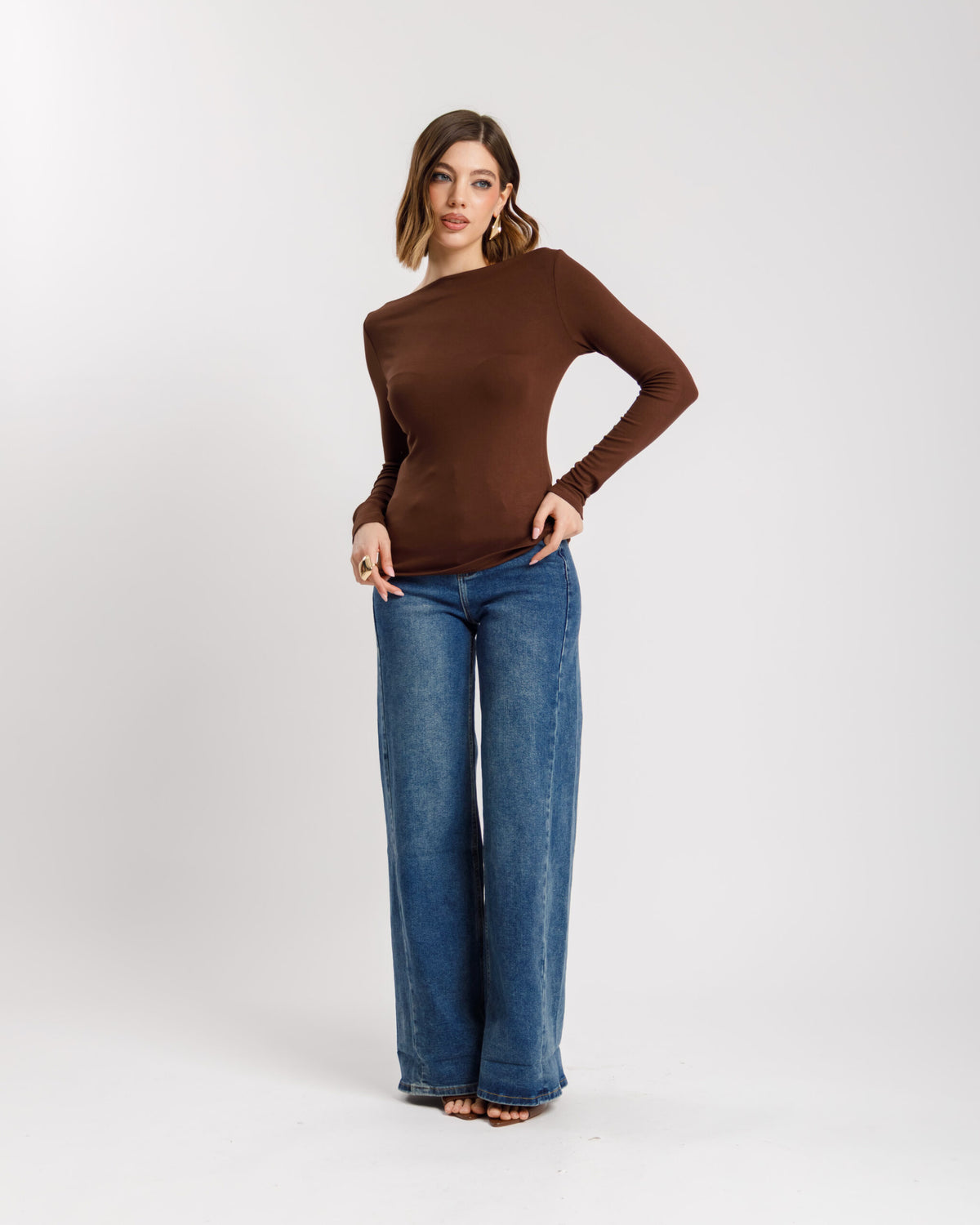 Maglia basic con scollo - 5612