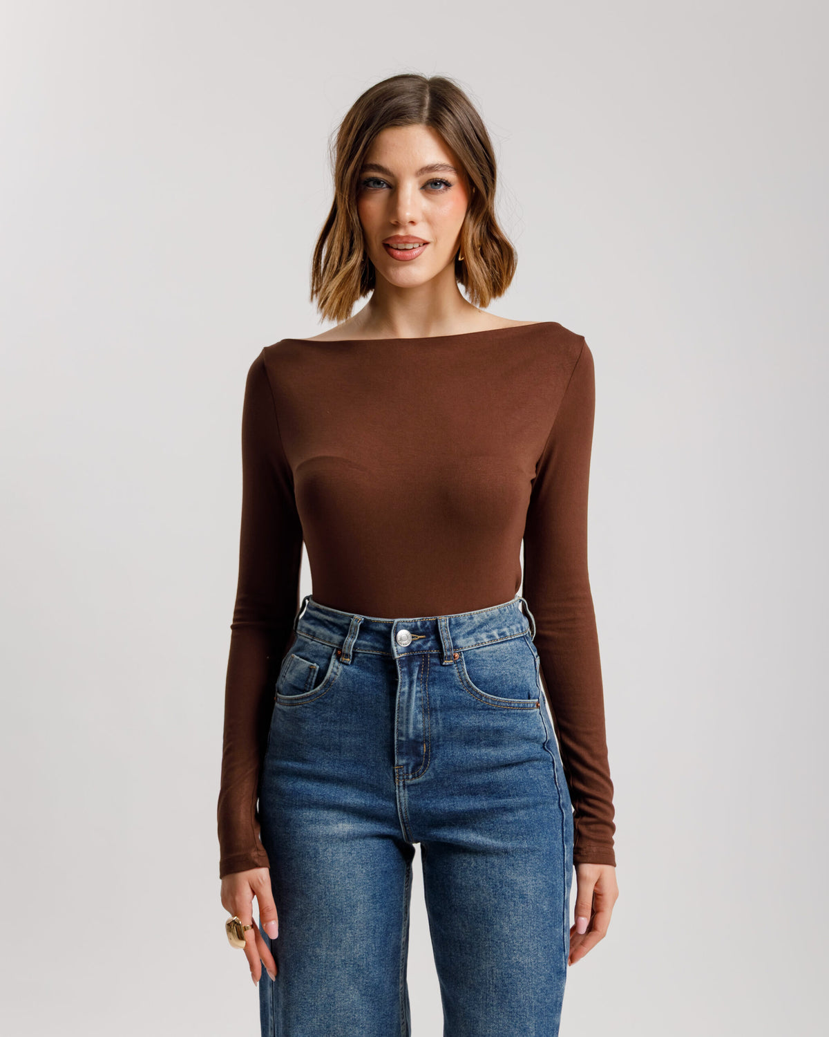Maglia basic con scollo - 5612
