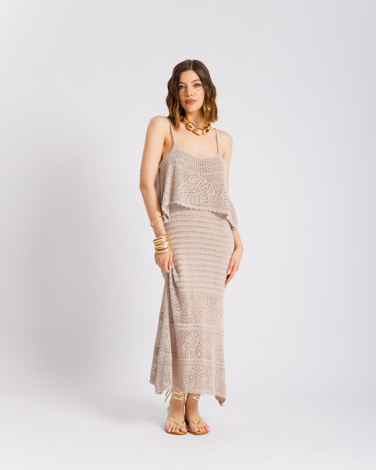 Abito in maglia crochet - 5399